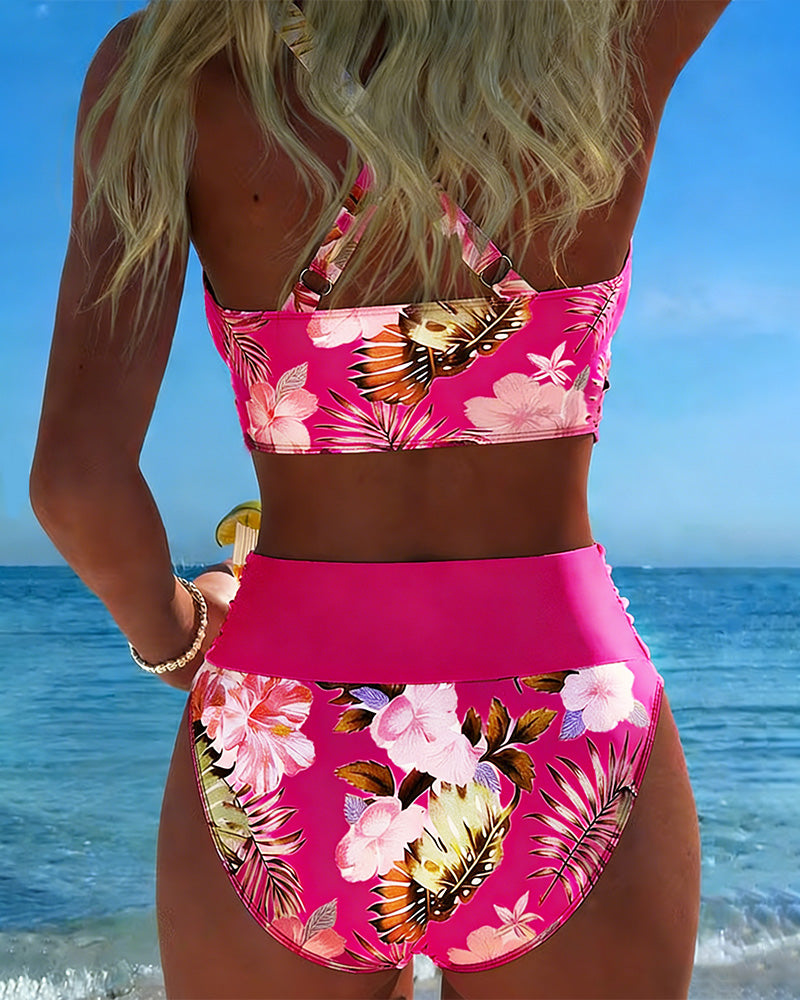 Jolina™ | Floral Contrast Split Bikini Local Neighbours Sedona