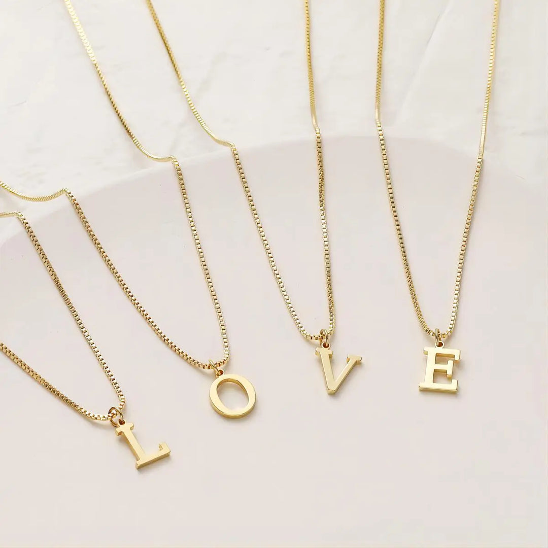 Enzhalynne | Necklace with Initials 18K Gold