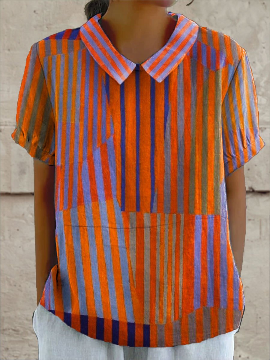 Nina | Geometric Striped Shirt Local Neighbours Sedona