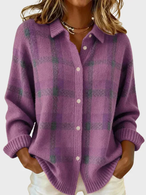 Taylor | RETRO PLAID CARDIGAN