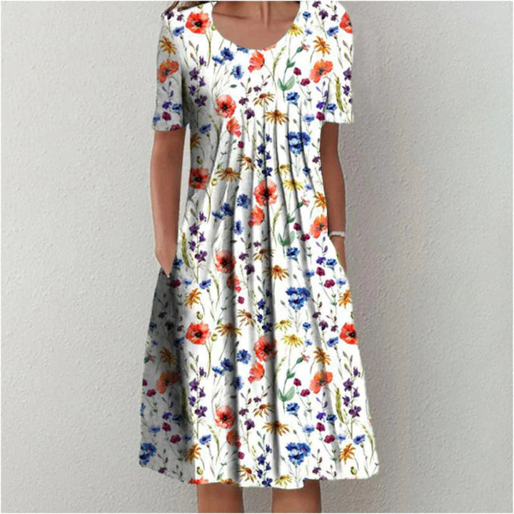 Andrea | Stylish and Casual Floral Dress with Pockets