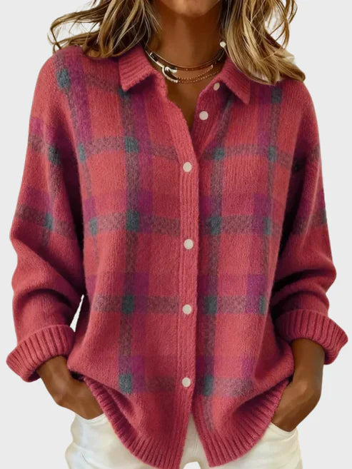 Taylor | RETRO PLAID CARDIGAN