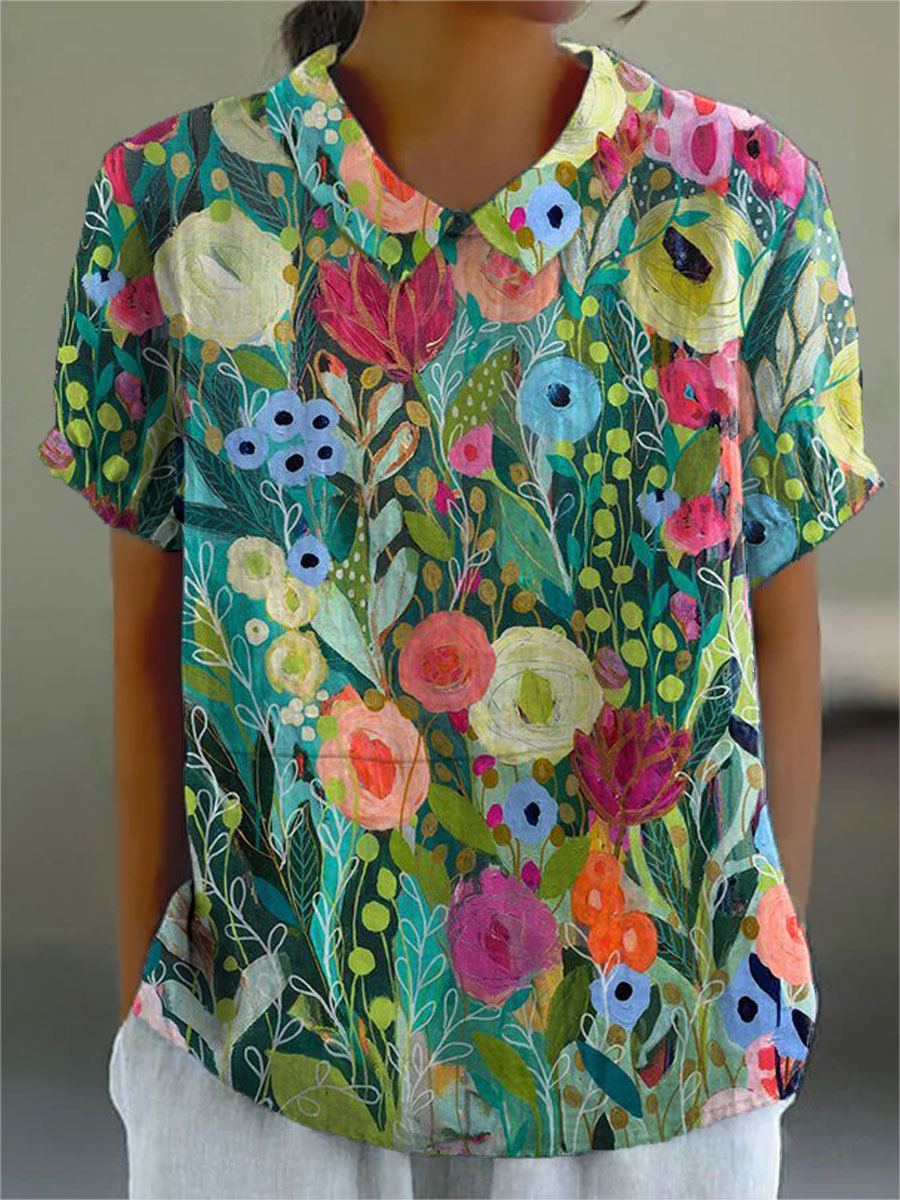 Daisy | Watercolor Floral Shirt Local Neighbours Sedona