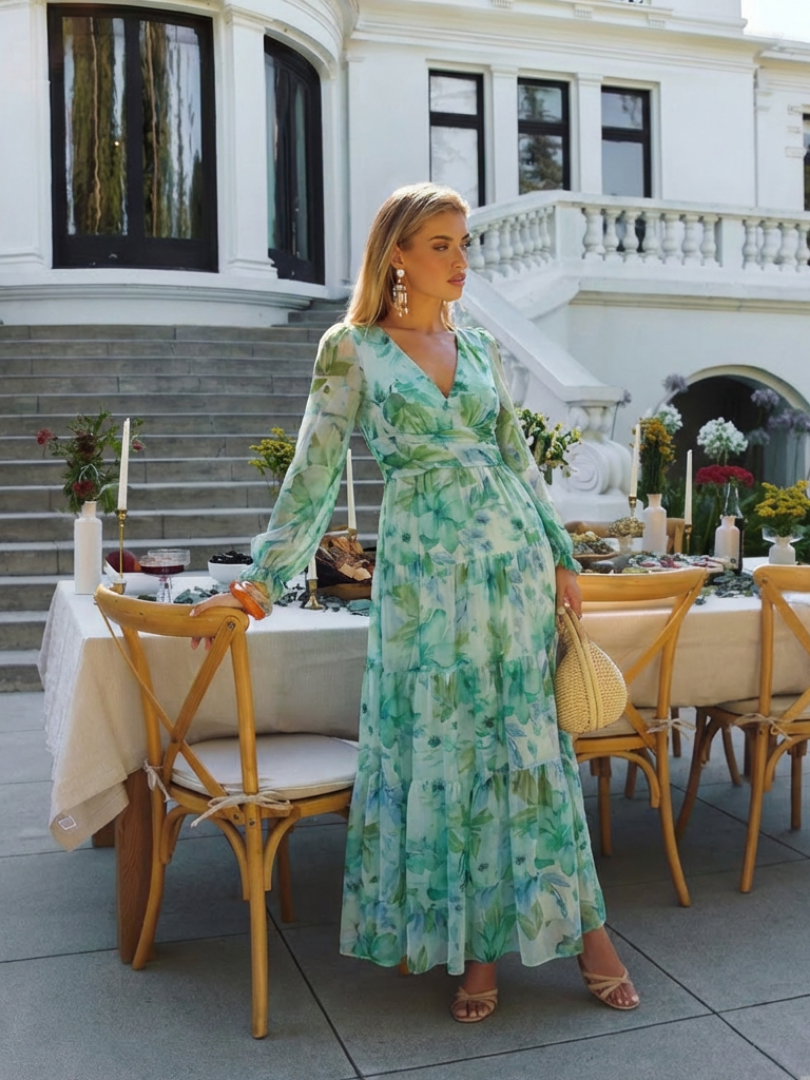 Althea | Long Sleeve Floral Maxi Dress Local Neighbours Sedona