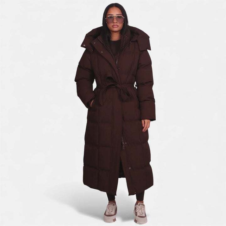 Carmen - Long Belted Puffer Coat