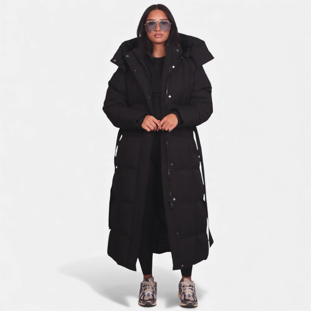 Carmen - Long Belted Puffer Coat