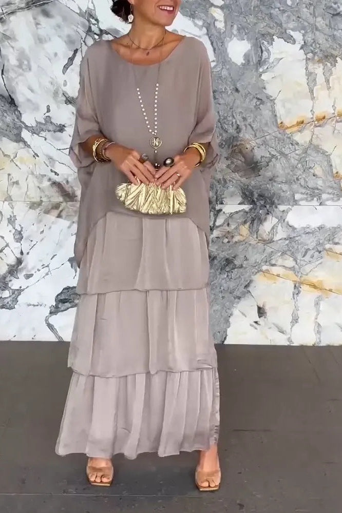 Nora Layered Dress - Gray Local Neighbours Sedona