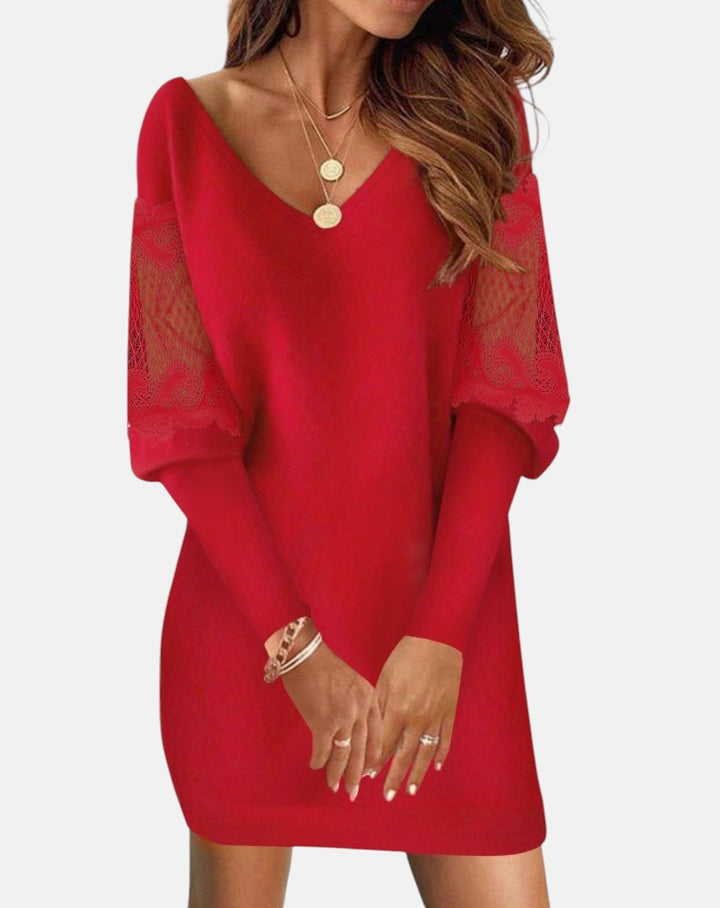 Noémie | Elegant Women's Lace Dress with V-Neck