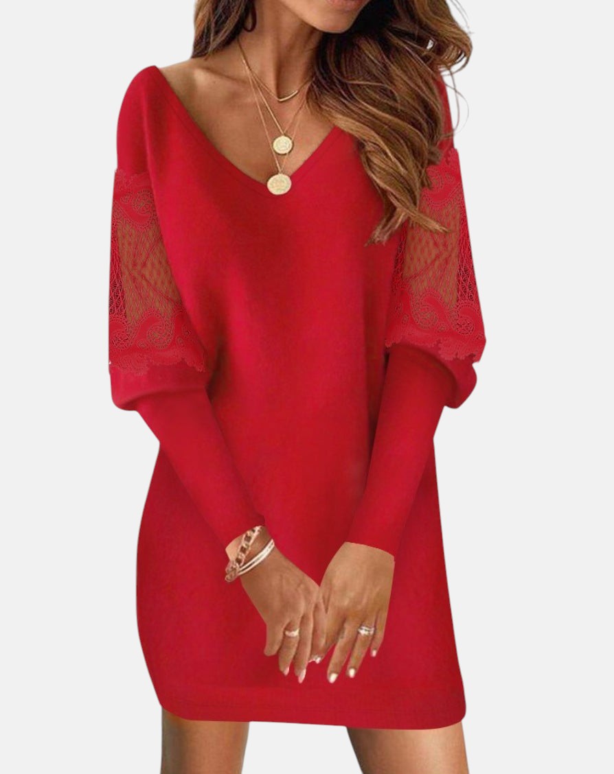 Noémie | Elegant Women's Lace Dress with V-Neck