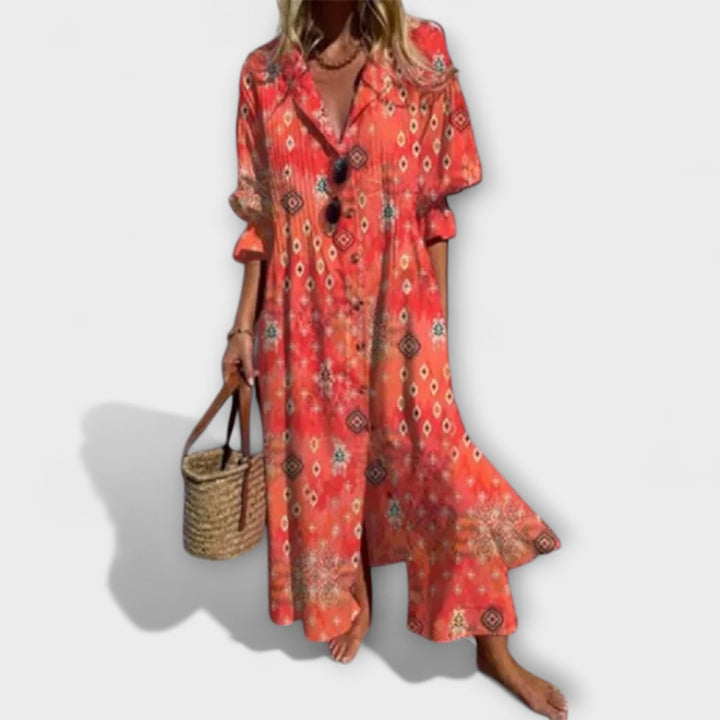 Lila - Flattering Maxi Dress with Tummy Coverage
