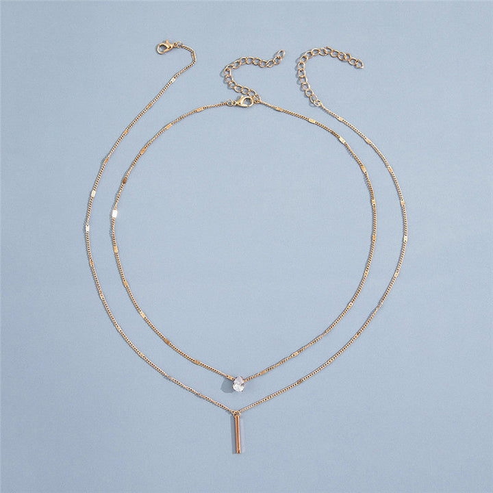 Vintage Necklace Set with Gold Pendant