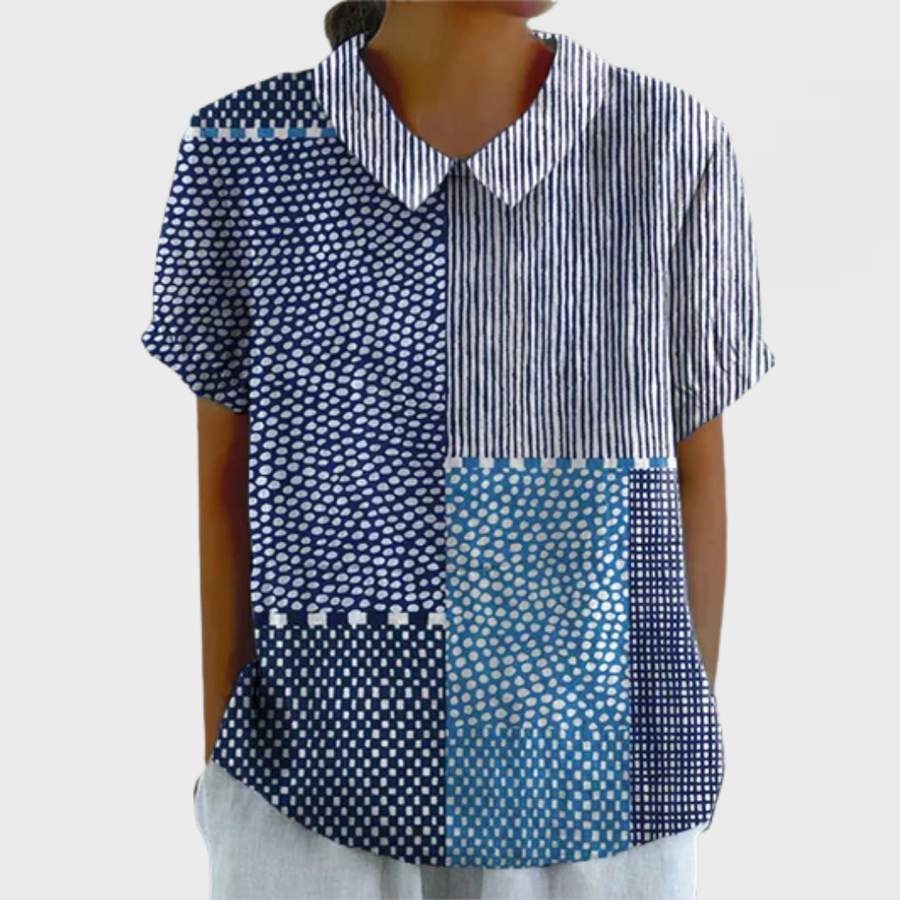 Colette | Patchwork Print Shirt