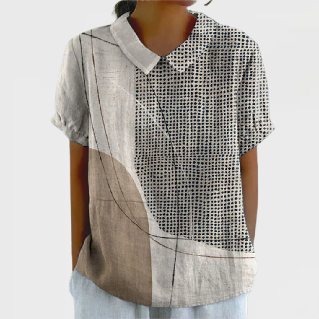 Celeste | Shirt with Abstract Dots and Lines