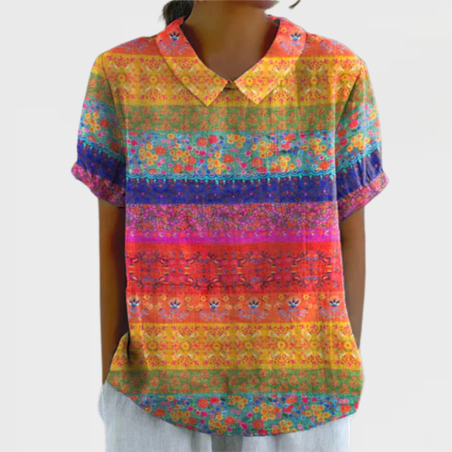 Brielle | Floral Striped Shirt