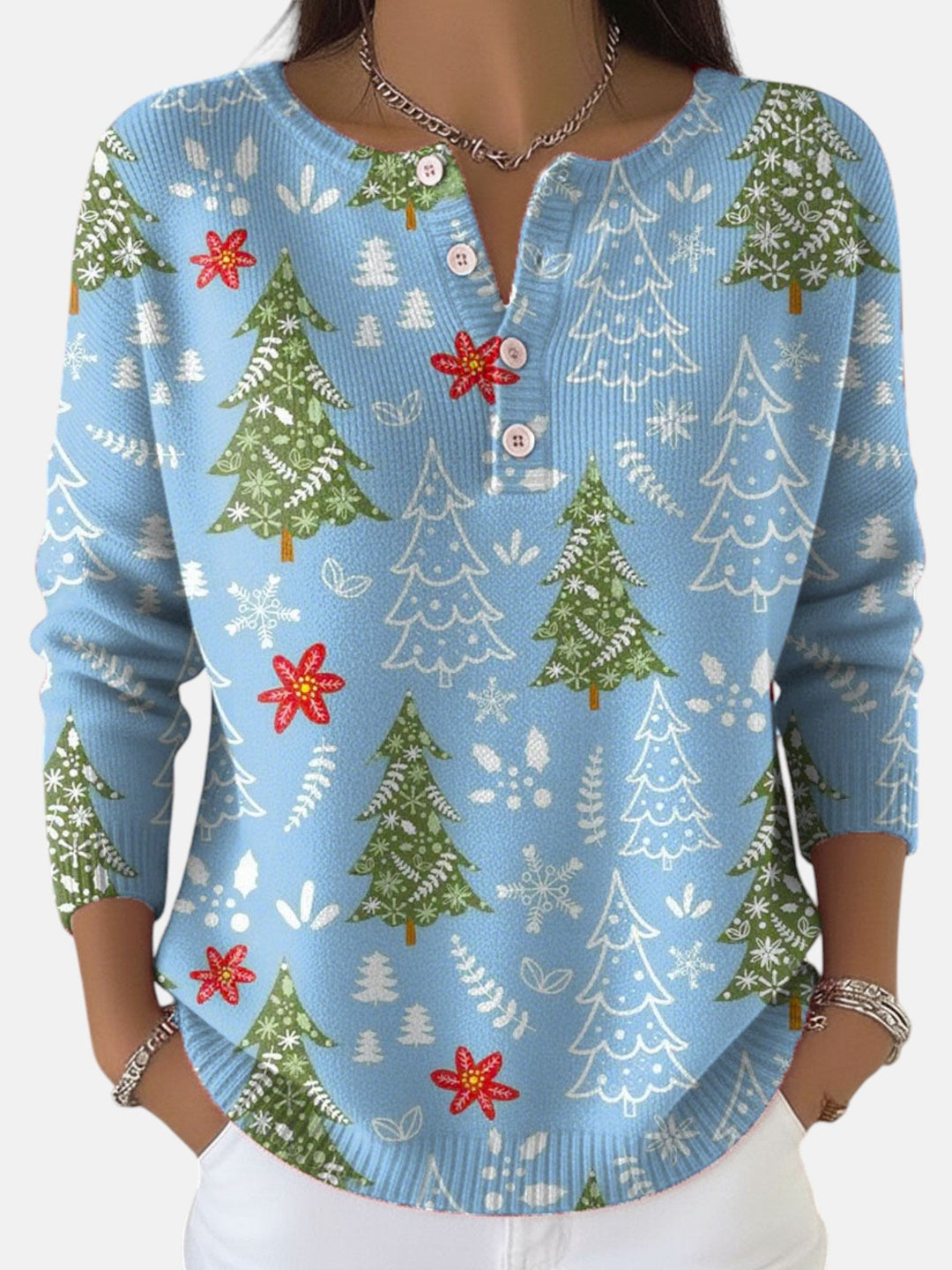 Sofie | Christmas Jumper with Buttons