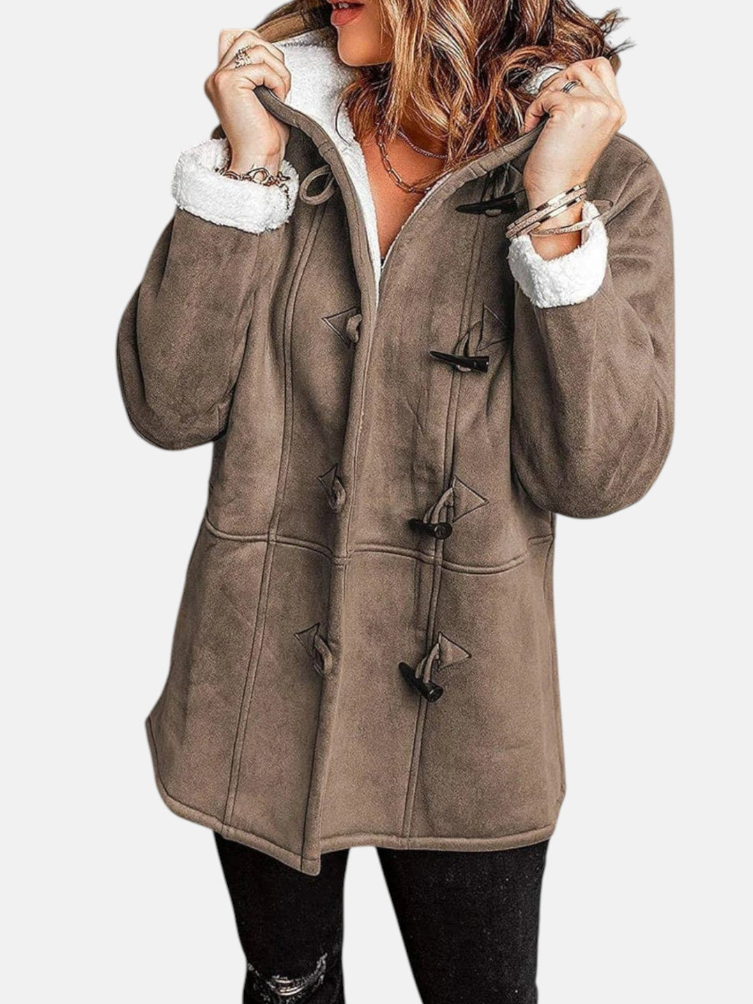 Salma™ | Cozy Fleece-Lined Toggle-Front Duffle Coat