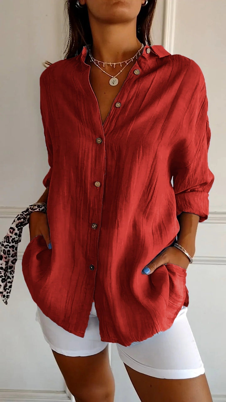 Sasha | Elegant Shirt with Pleated Style Claire's Coastal Boutique Seaside