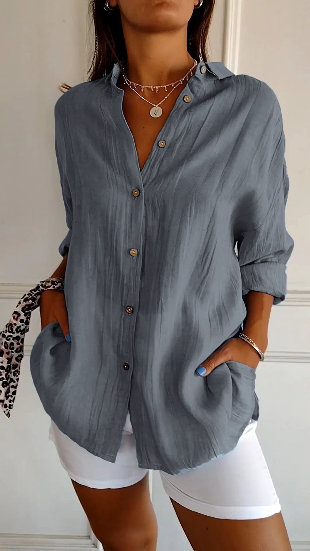 Sasha | Elegant Shirt with Pleated Style Claire's Coastal Boutique Seaside