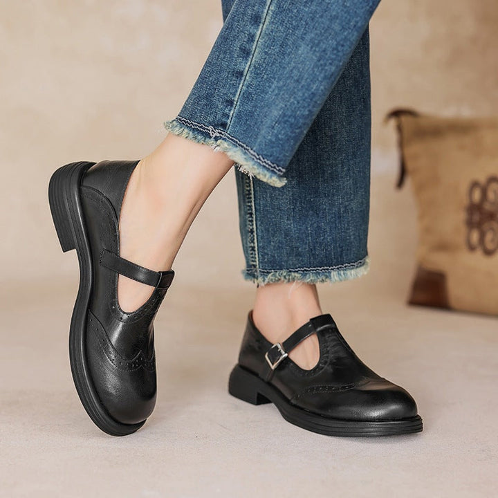 Vina | Leather Mary Janes